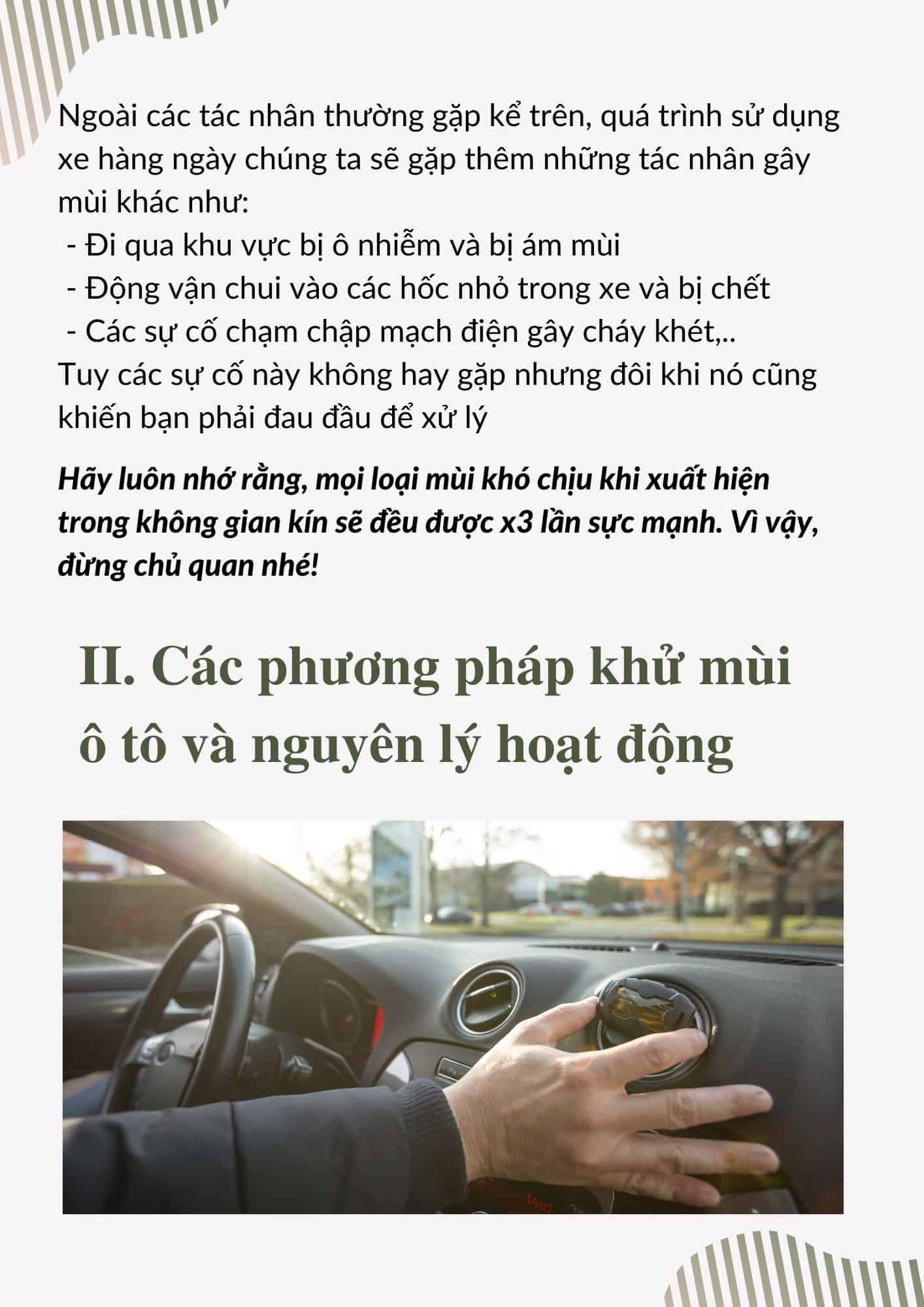 Cách khử mùi ô tô hiệu quả
