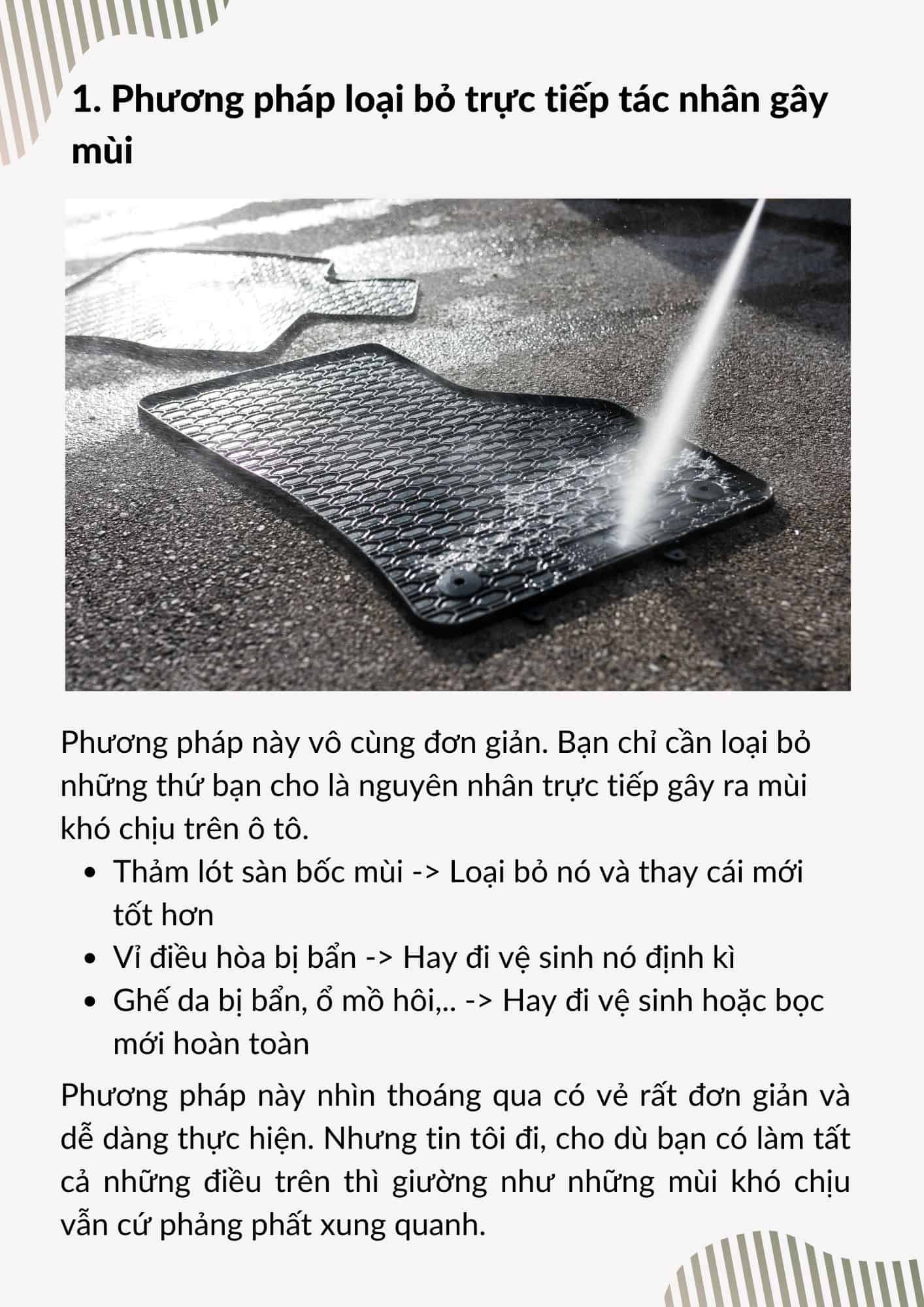 Cách khử mùi ô tô hiệu quả