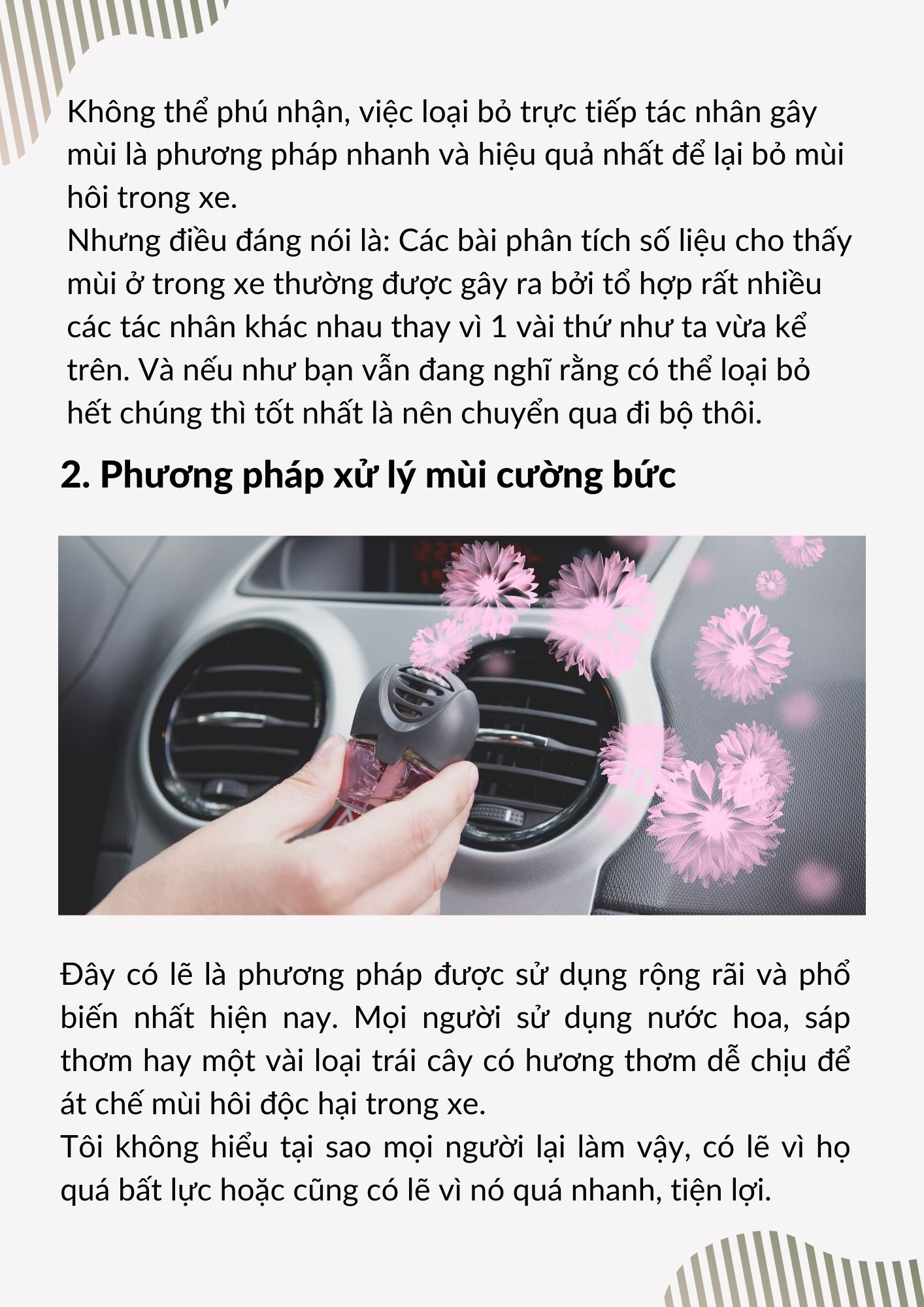 Cách khử mùi ô tô hiệu quả