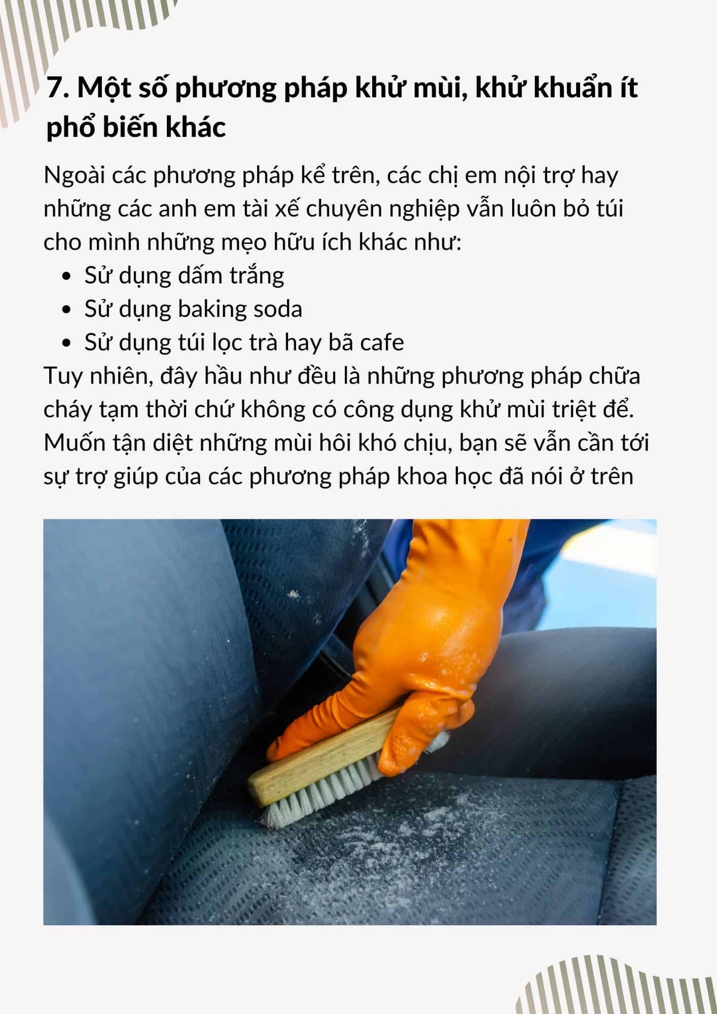 Cách khử mùi ô tô hiệu quả