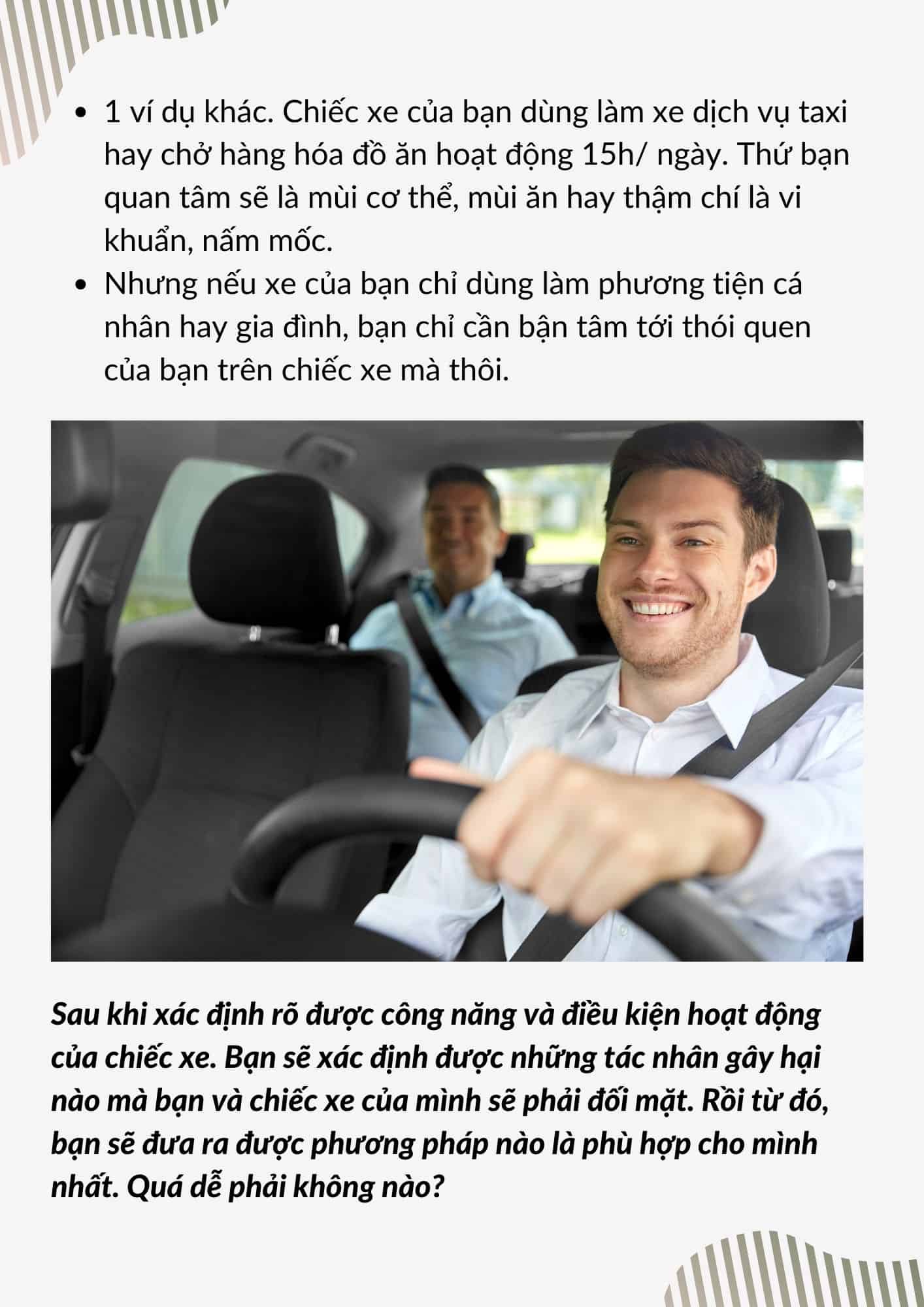 Cách khử mùi ô tô hiệu quả