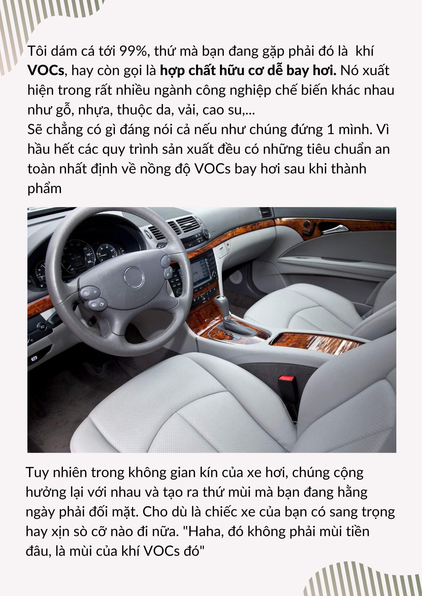 Cách khử mùi ô tô hiệu quả