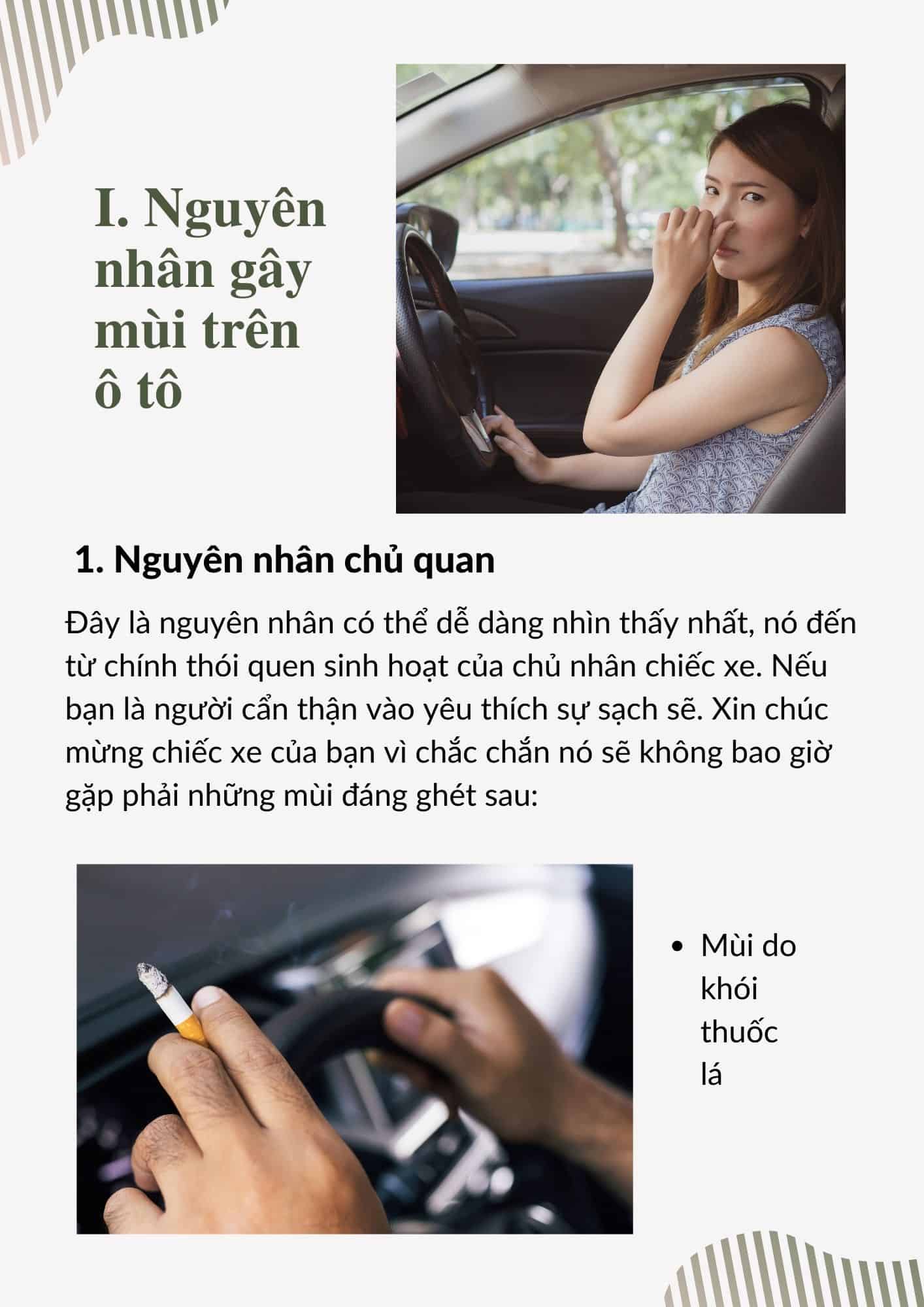 Cách khử mùi ô tô hiệu quả