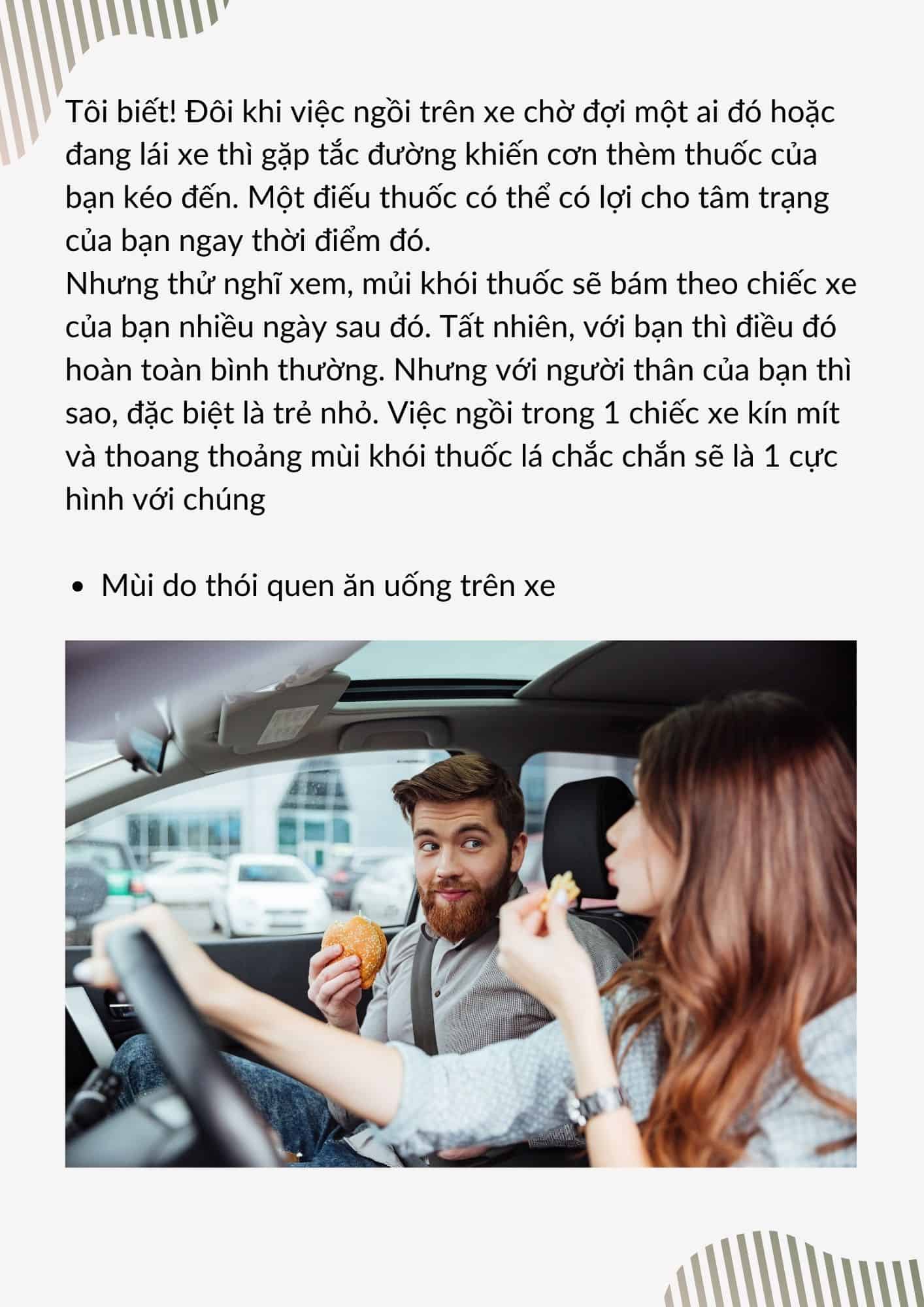 Cách khử mùi ô tô hiệu quả