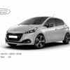 Thảm lót sàn ô tô KATA xe Peugeot 208 (2013-2019)