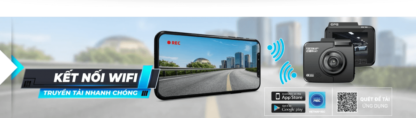 Camera Vietmap C61 Pro kết nối wifi