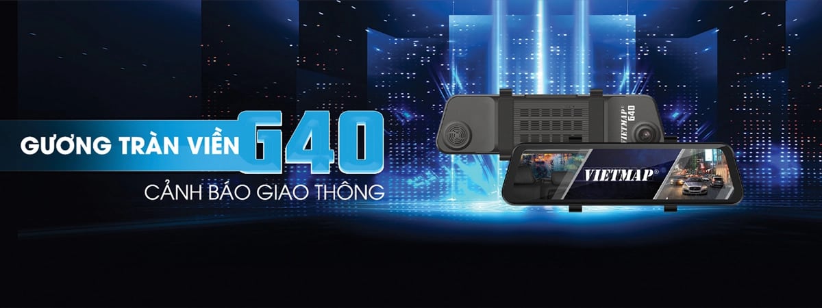 Camera hành trình VietMap G40 màn hình gương tràn viền