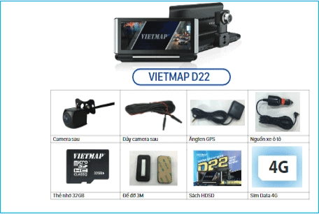 Camera hành trình VietMap D22 đặt taplo