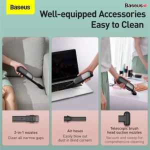 Máy hút bụi mini cầm tay Baseus C1 Capsule Vacuum Cleaner 3800Pa