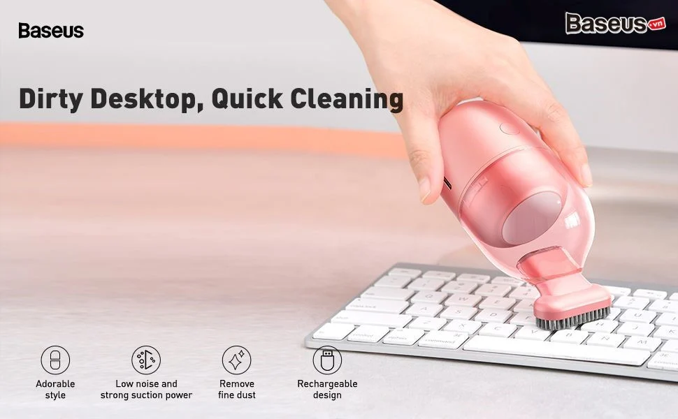 Máy hút bụi mini cầm tay Baseus C2 Desktop Capsule Vacuum Cleaner