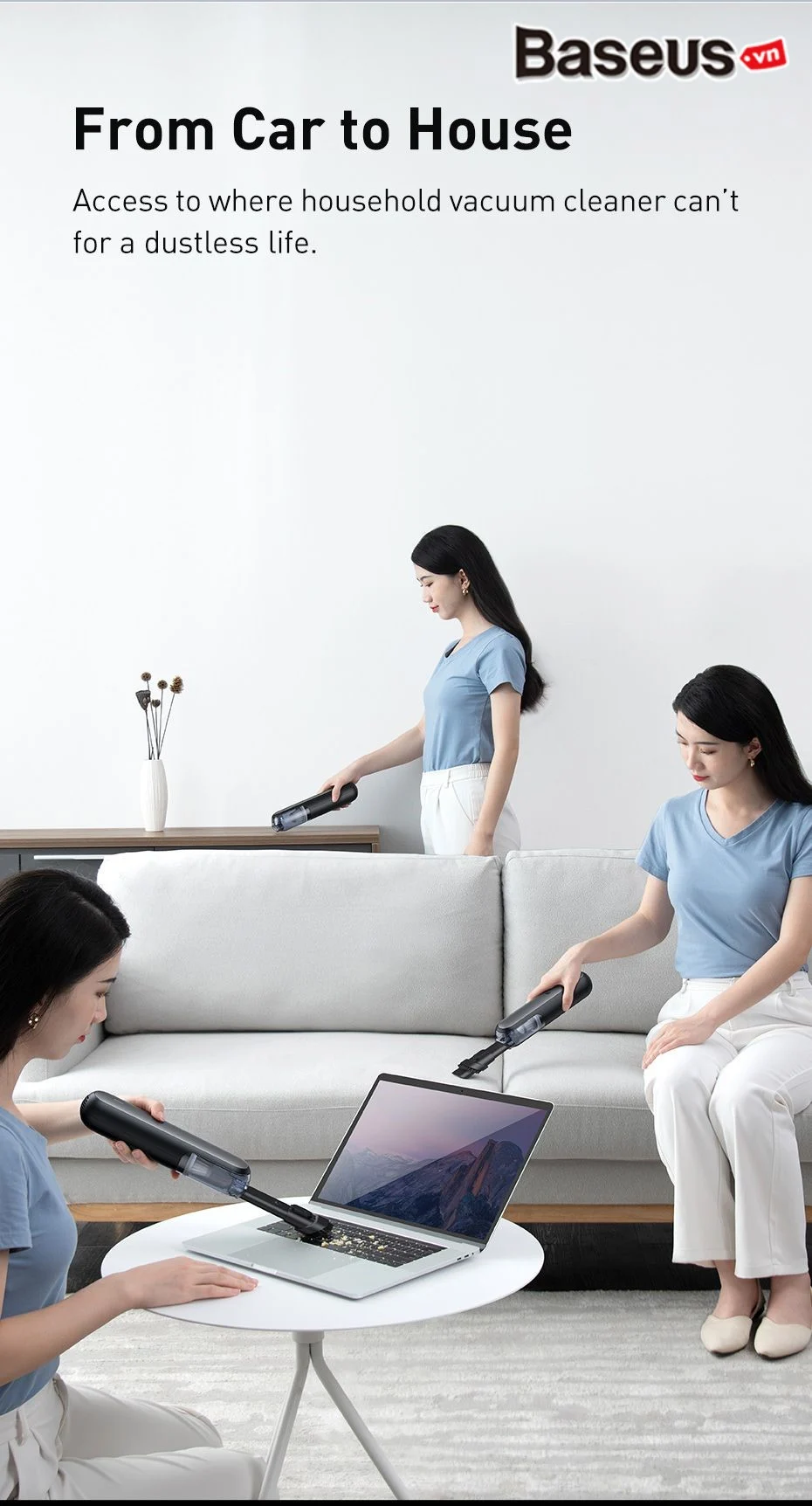 Máy Hút Bụi Pin Sạc Cầm Tay Baseus A1 Car Vacuum Cleaner 4000Pa