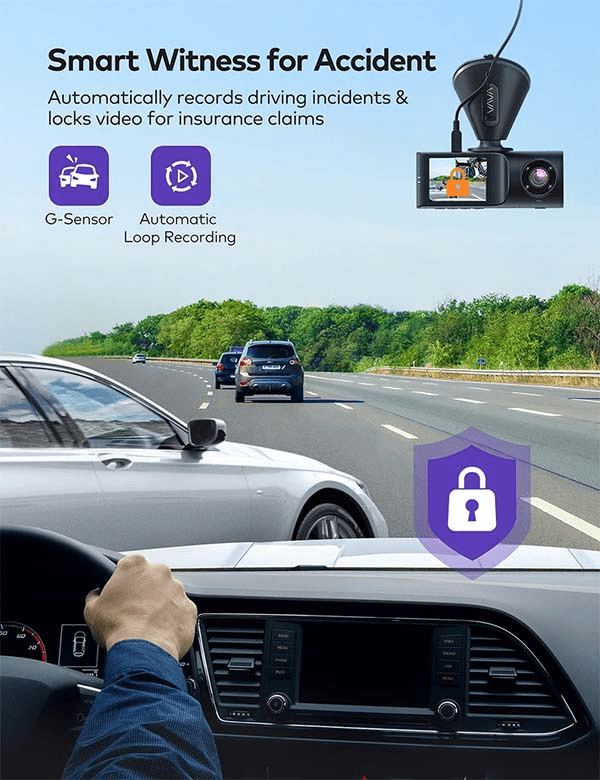 Thông số kỹ thuật của VAVA Dash Cam 2 mắt trước sau