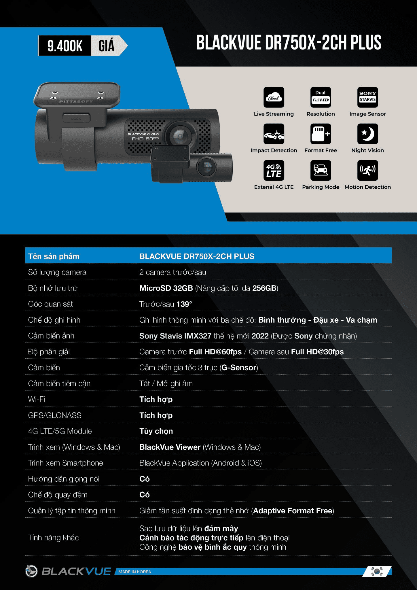  Blackvue DR750X-2CH PLUS