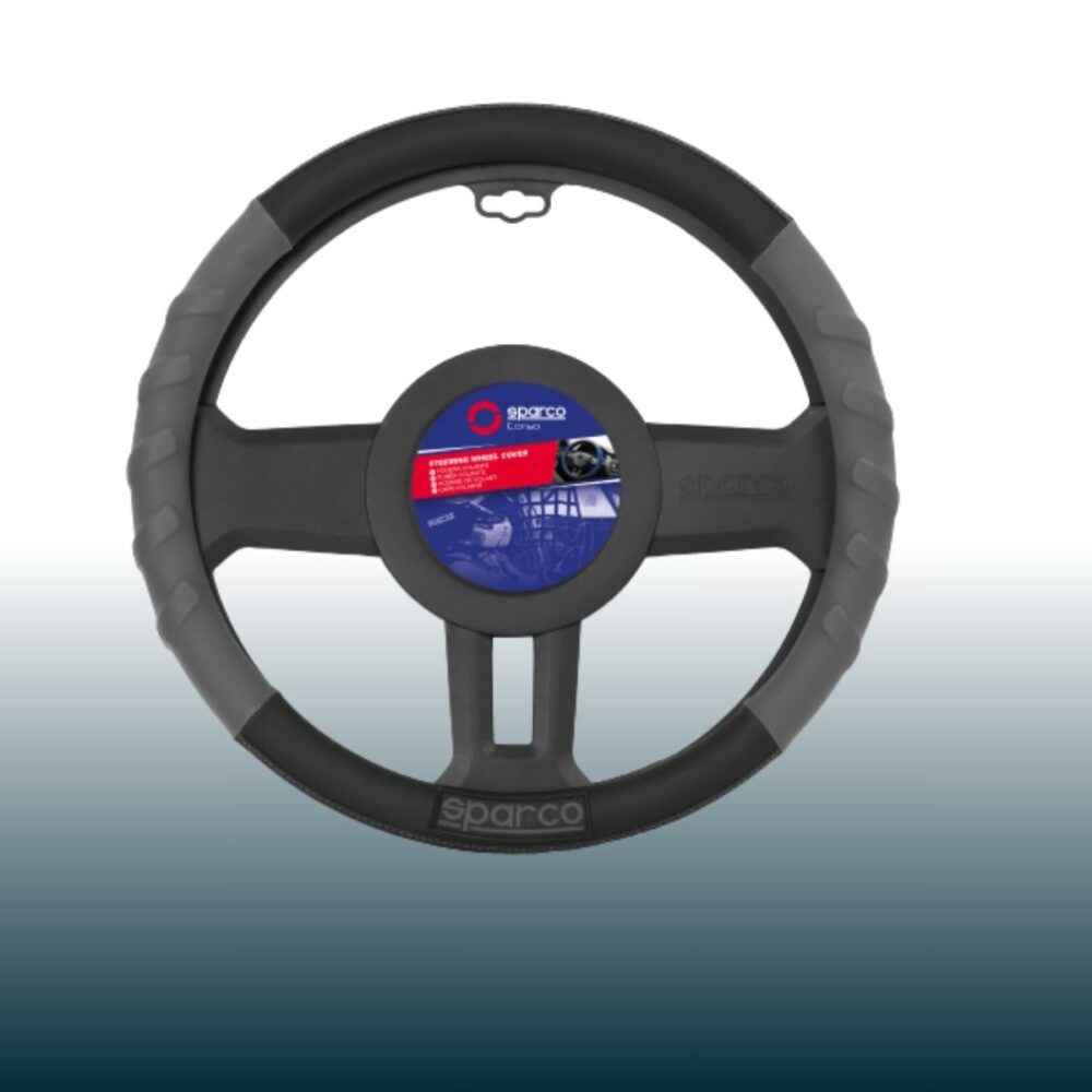 Bọc vô lăng Sparco SPC1117 sử dụng chất liệu da Pu có gân!