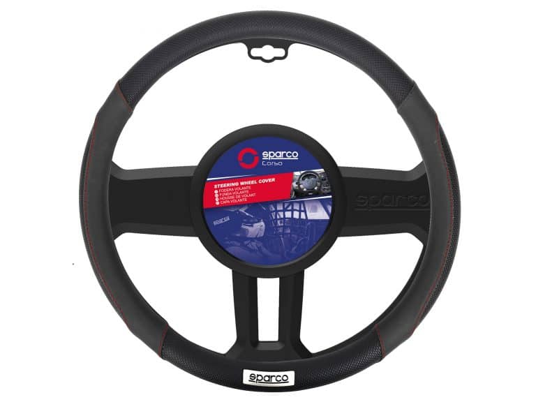 Bọc vô lăng Sparco SPC1113 sử dụng chất liệu da Pu kết hợp vỏ sần