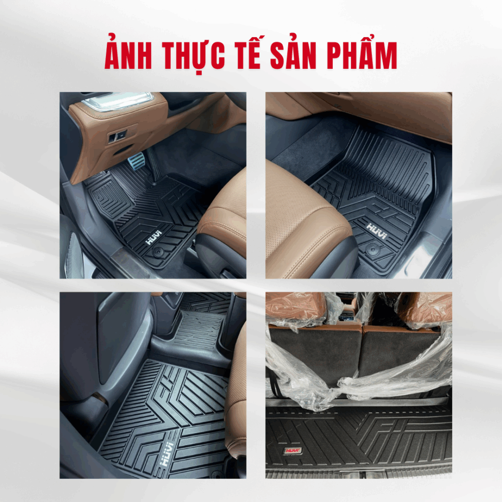 Thảm lót sàn ô tô HUVI cho xe Vinfast VF9 3D (6 chỗ) năm 2023+ - Hình ảnh 2
