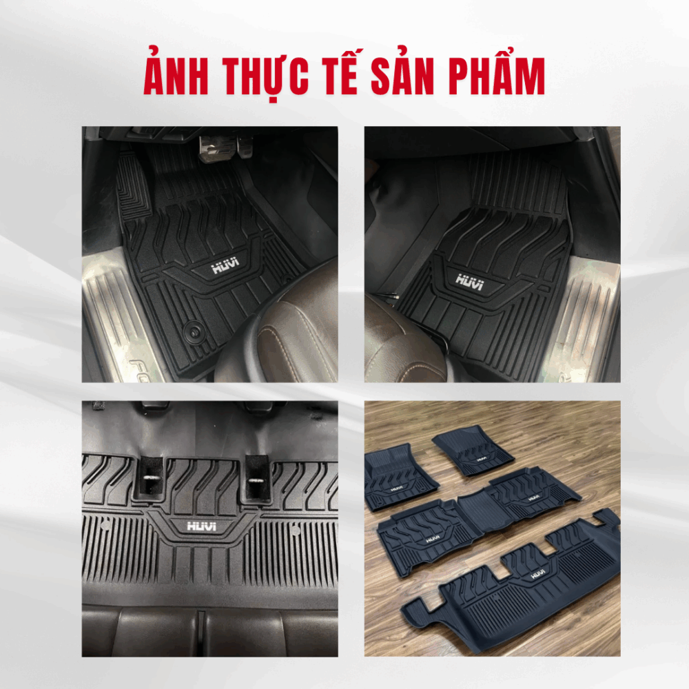 Thảm lót sàn ô tô HUVI cho xe Toyota Innova 3D (7 chỗ) năm 2016+ - Ảnh 2