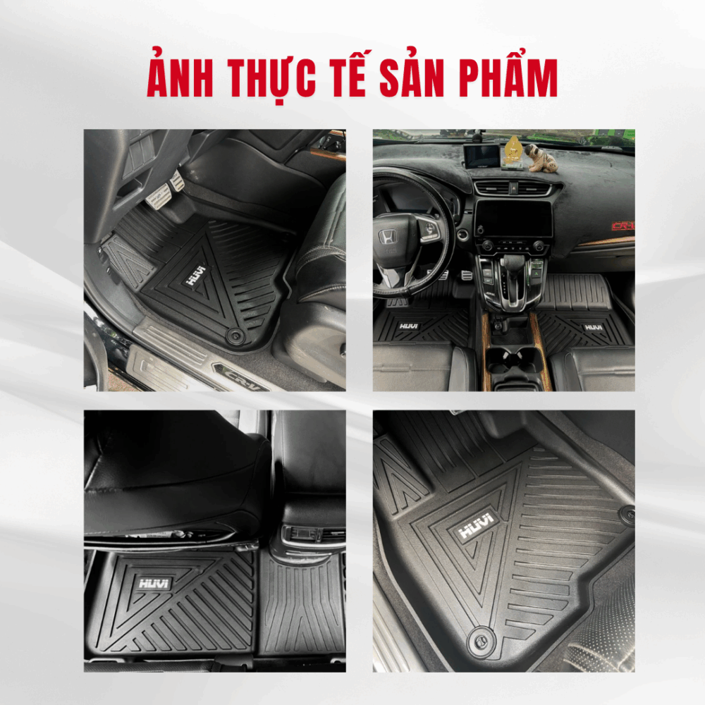 Thảm lót sàn ô tô HUVI cho xe Honda CR-V 3D (7 chỗ) năm 2017+ - Hình ảnh 2