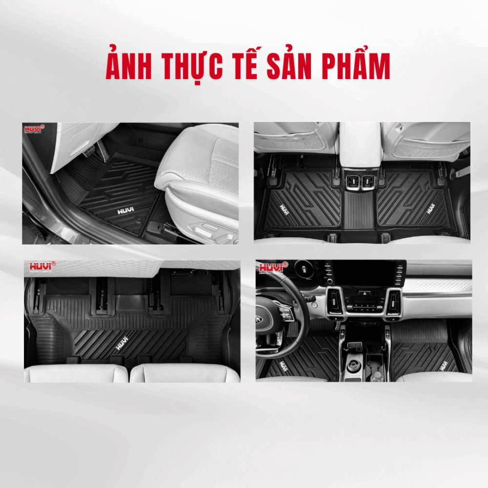 Thảm lót sàn ô tô HUVI cho xe Kia Sorento 3D (7 chỗ) năm 2021+ - Hình ảnh 2