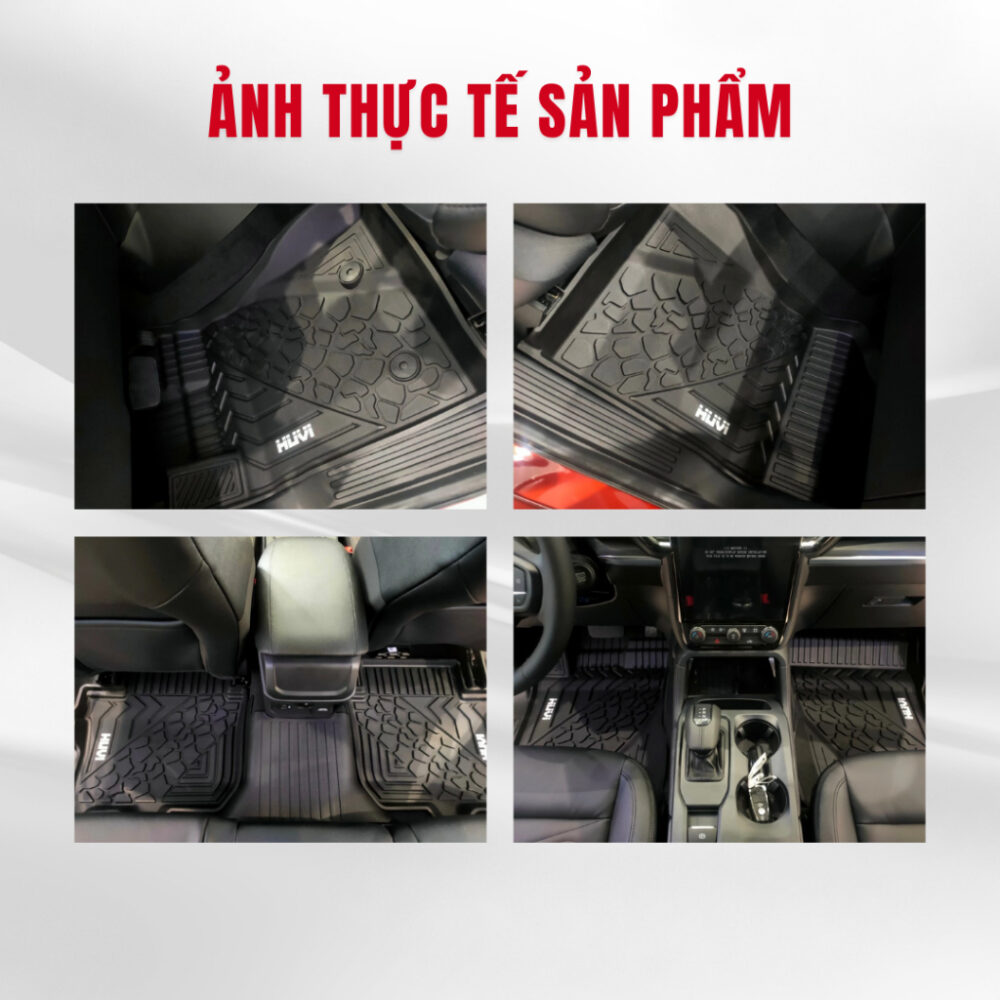 Thảm lót sàn ô tô HUVI cho xe Ford Everest 3D (7 chỗ) năm 2023+ - Hình ảnh 2