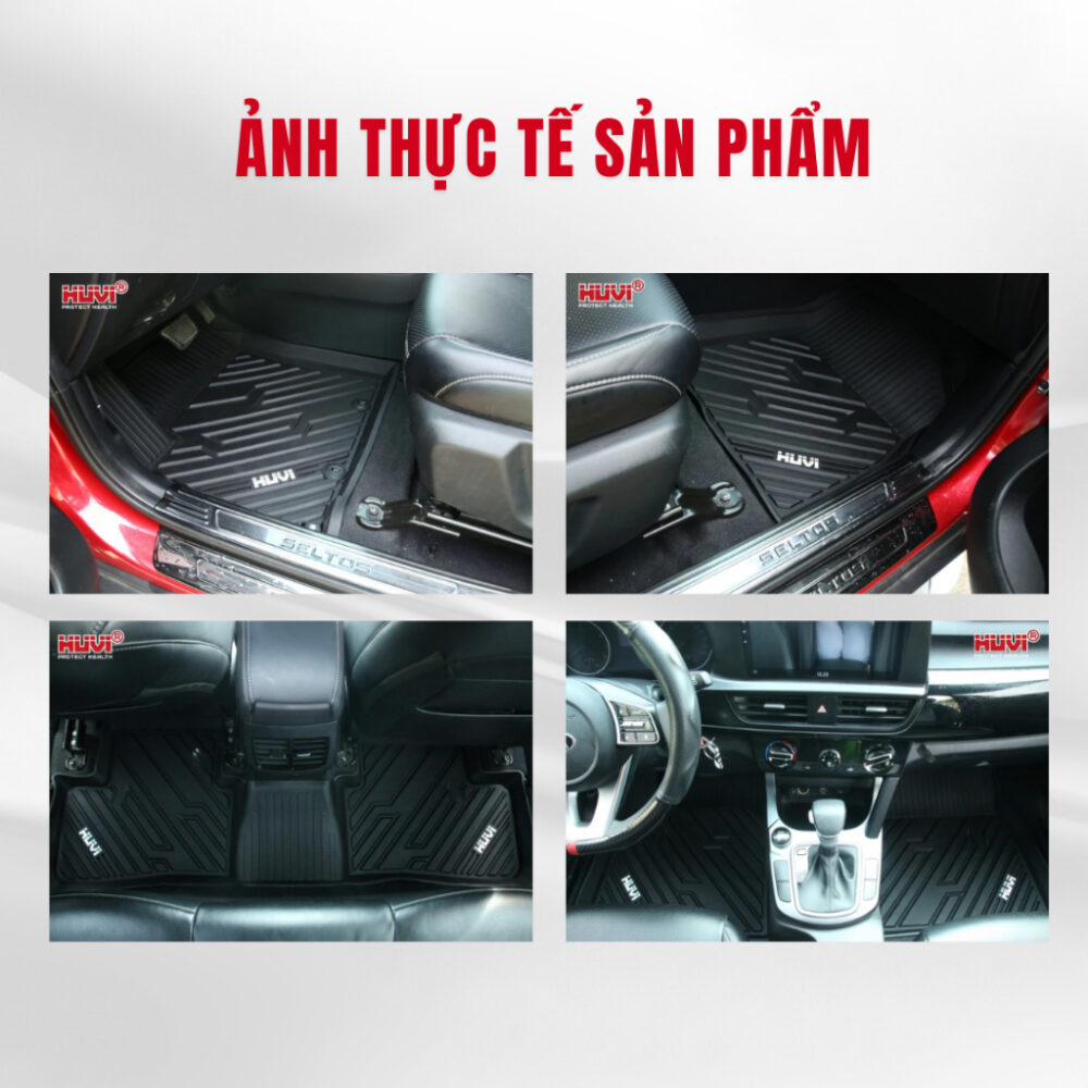 Thảm lót sàn ô tô HUVI cho xe Kia Seltos 3D năm 2020+ - Hình ảnh 2