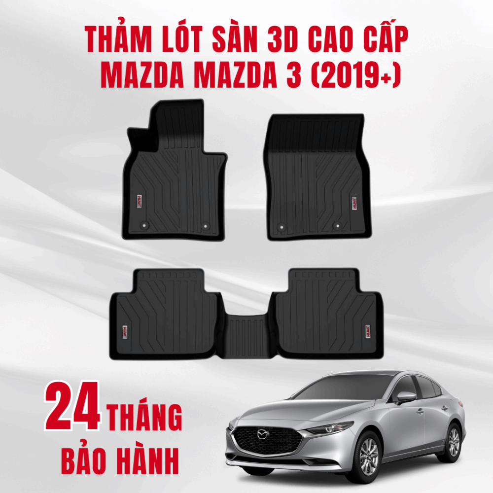 Thảm lót sàn ô tô HUVI cho xe Mazda 3 3D năm 2019+ - Hình ảnh 6