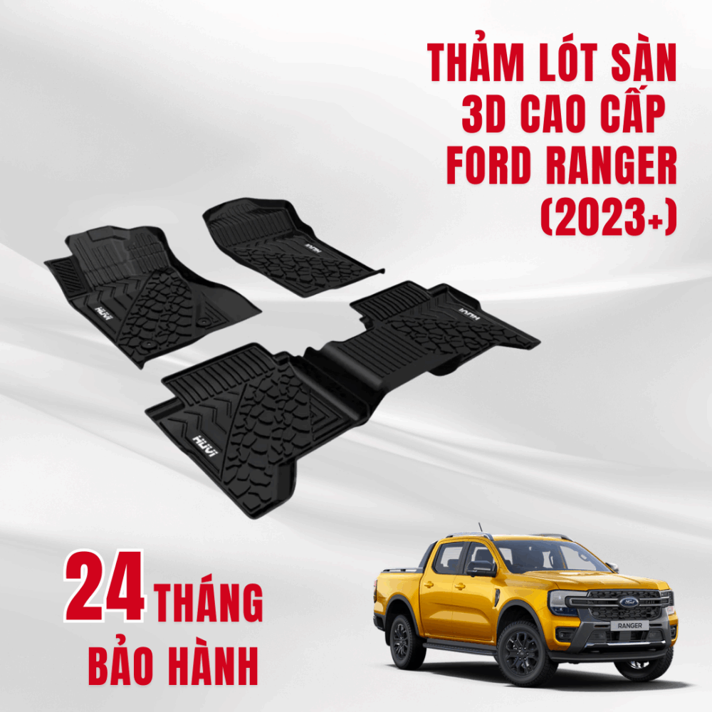 Thảm lót sàn ô tô HUVI cho xe Ford Ranger 3D năm 2023+ - Hình ảnh 10