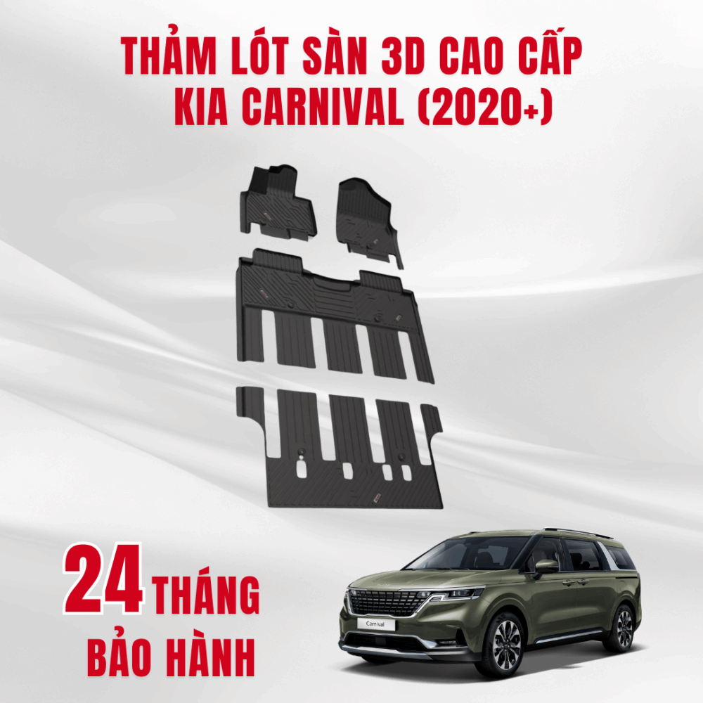 Thảm lót sàn ô tô HUVI cho xe Kia Carnival 3D (6-7 chỗ) năm 2020+ - Hình ảnh 10