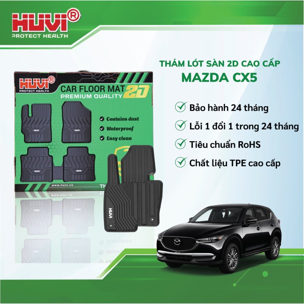 Thảm lót sàn ô tô HUVI cho xe Mazda CX-5 2D năm 2018+ - Hình ảnh 3