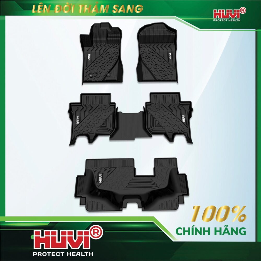 Thảm lót sàn ô tô HUVI cho xe Ford Everest 3D (7 chỗ) năm 2023+