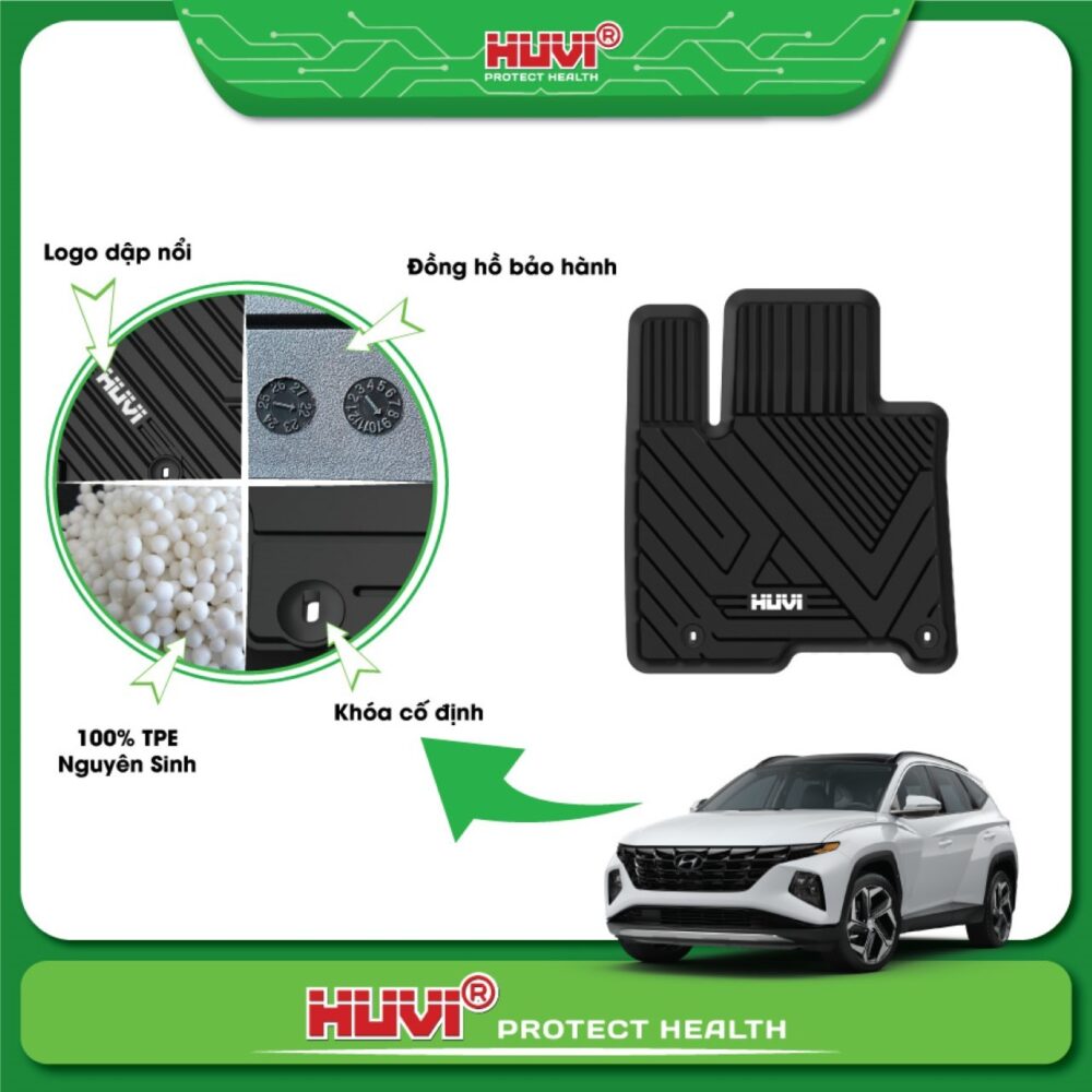 Thảm lót sàn ô tô HUVI cho xe Hyundai Tucson 2D năm 2022+