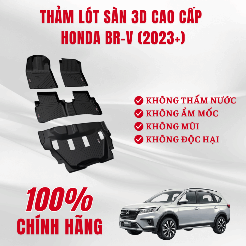 [TẶNG CỐP] Thảm lót sàn ô tô HUVI cho xe Honda BR-V năm 2023+ - Hình ảnh 3