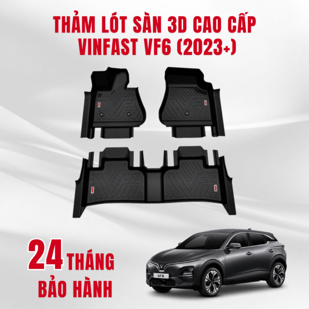 Thảm lót sàn ô tô Vinfast VF6 2023 3D Huvi Cao Cấp - Hình ảnh 8