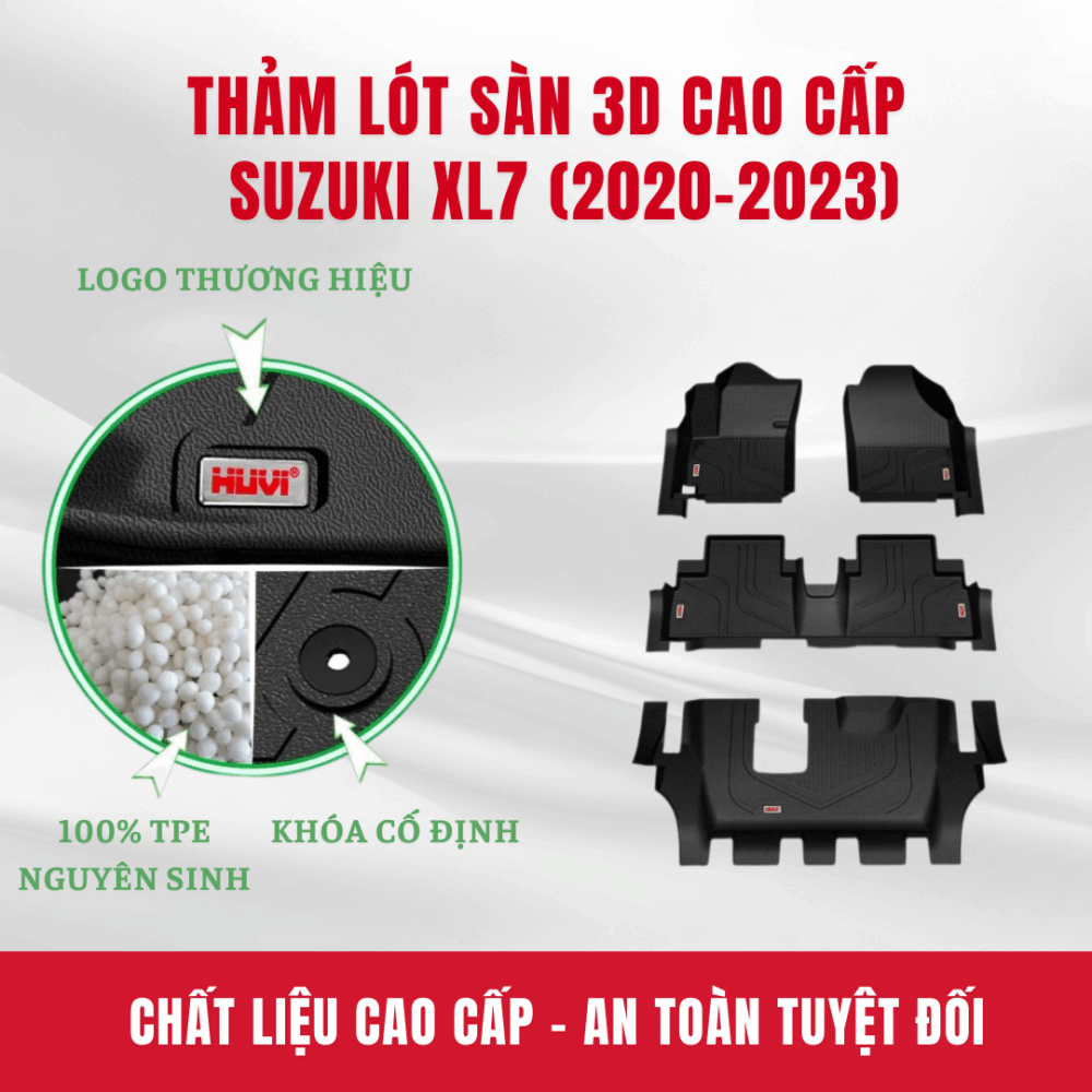 Thảm lót sàn ô tô Suzuki XL7 3D Huvi cao cấp - Hình ảnh 6