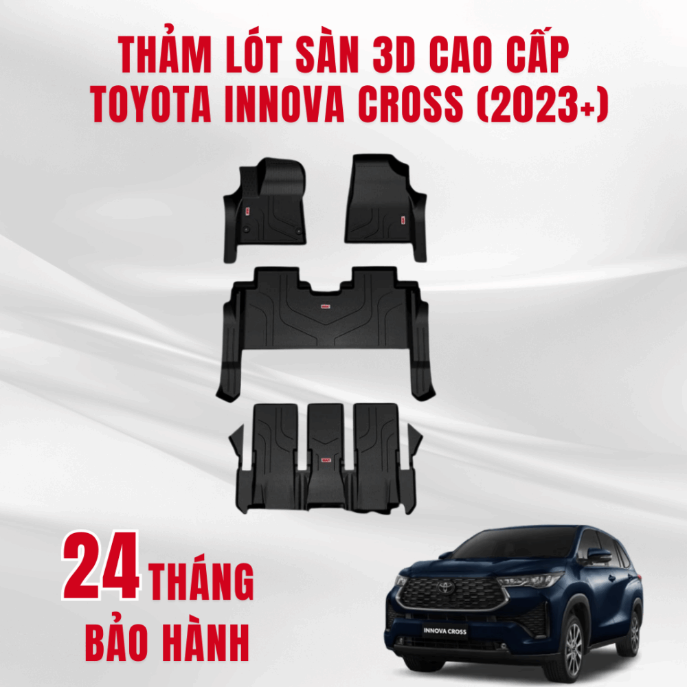 [TẶNG CỐP] Thảm lót sàn ô tô Huvi cho xe Toyota Innova Cross Hybrid 2023+ - Hình ảnh 7