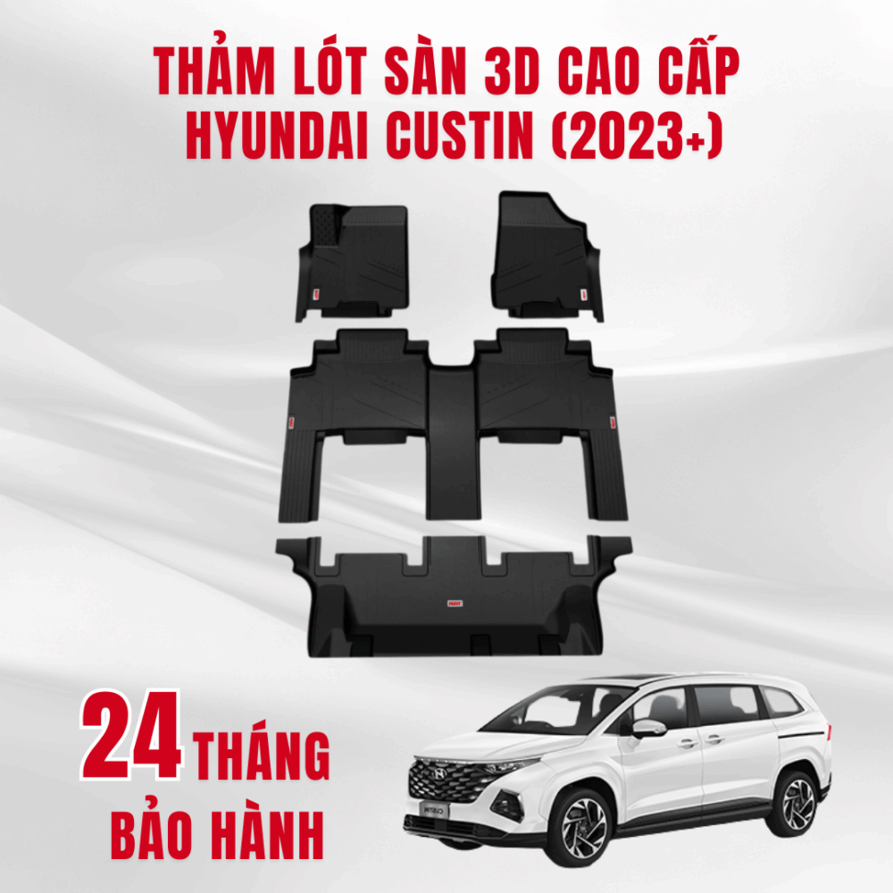 [TẶNG CỐP] Thảm lót sàn ô tô Huvi 3D cao cấp cho xe Hyundai Custin 2023+ (7 chỗ) - Hình ảnh 7
