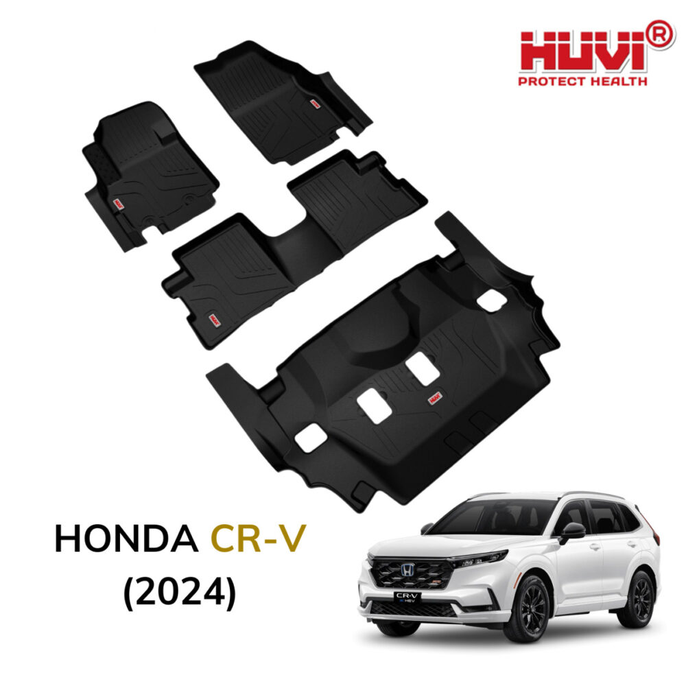 Thảm lót sàn ô tô Huvi cho xe Honda CR-V 2024 (7 chỗ)