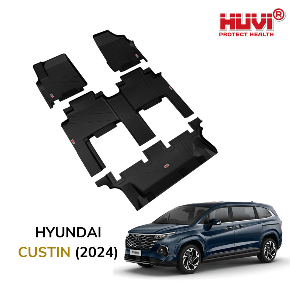 Thảm lót sàn Huvi cho xe Hyundai Custin 3D Cao cấp