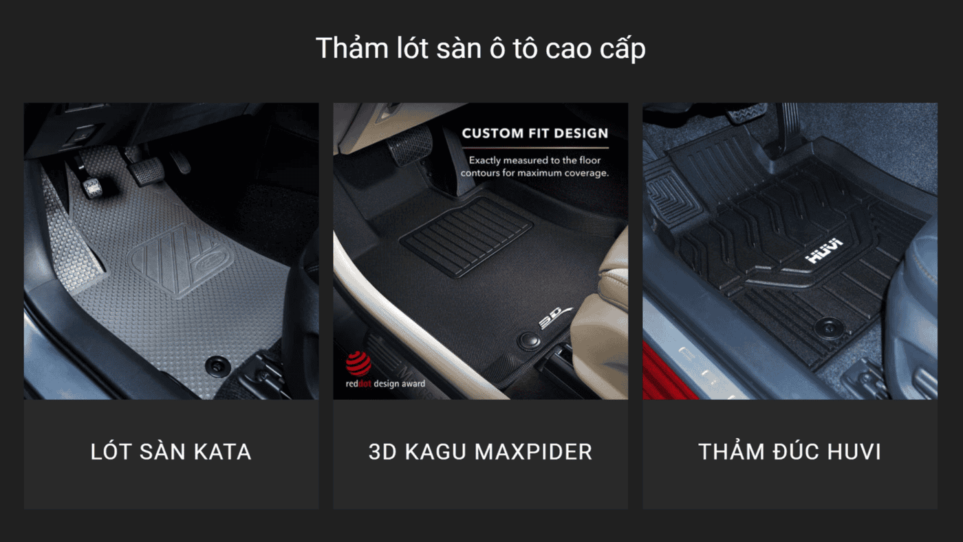 Top 3 thảm lót sàn ô tô cao cấp