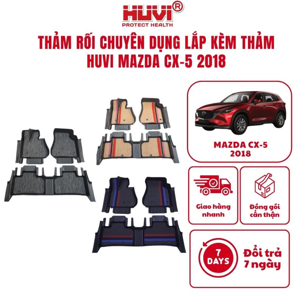 Thảm lót rối ô tô Mazda CX5 2018-2024 nhựa PVC cao cấp Huvi - Hình ảnh 2