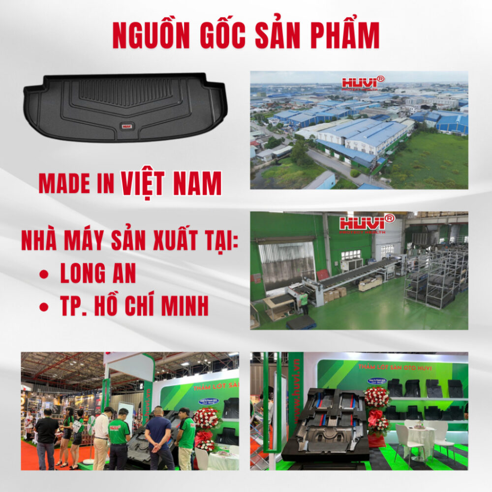 Thảm lót cốp ô tô Huvi 3D cao cấp cho xe Hyundai Custin - Hình ảnh 6