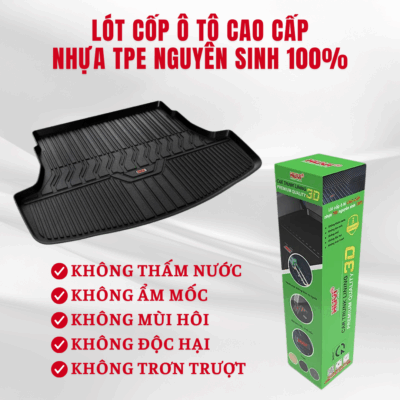 Thảm lót cốp ô tô HUVI cho xe Toyota Vios 2D năm 2018+