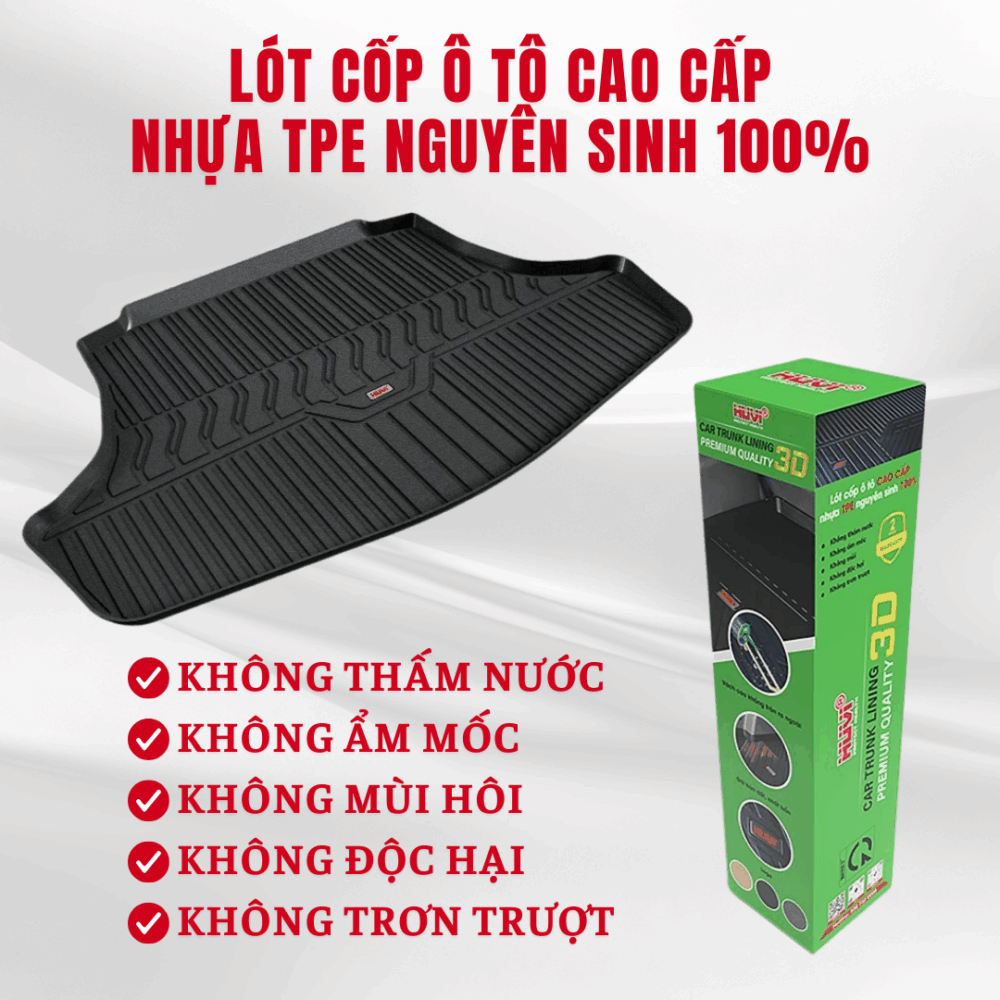 Thảm lót cốp ô tô HUVI cho xe Toyota Camry 3D năm 2019+ - Ảnh 2