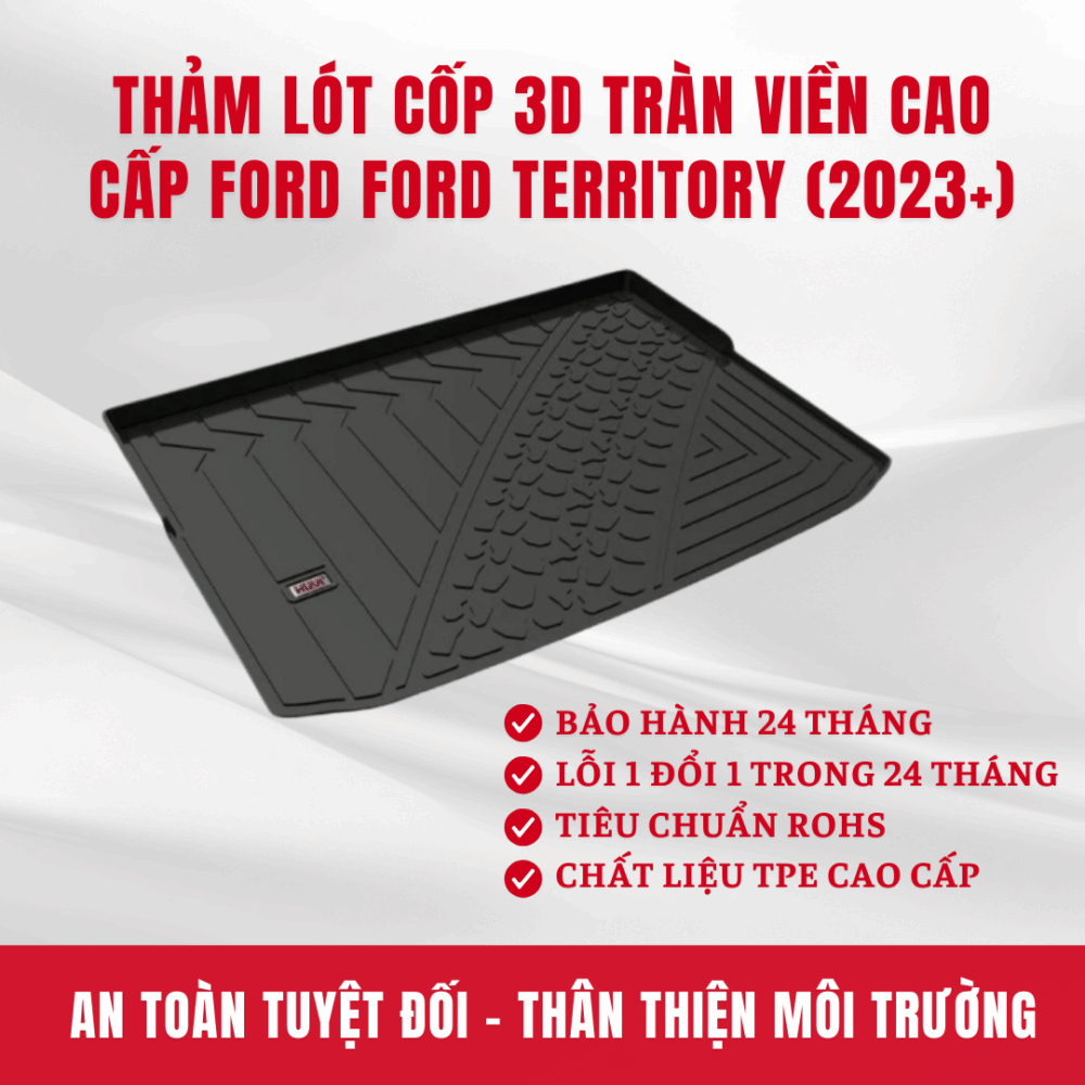 Thảm lót cốp ô tô HUVI cho xe Ford Territory 2D năm 2023+ - Hình ảnh 2