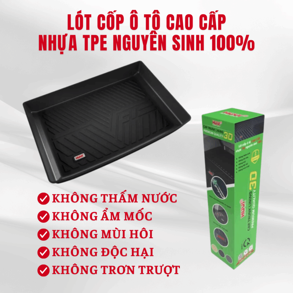 Thảm lót cốp ô tô Vinfast VF6 2023 3D Huvi Cao Cấp - Hình ảnh 4