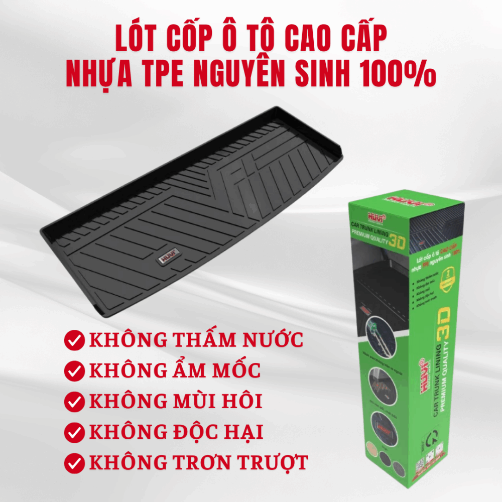 Thảm lót cốp ô tô HUVI cho xe Vinfast VF9 3D (6 chỗ) năm 2023+ - Hình ảnh 5
