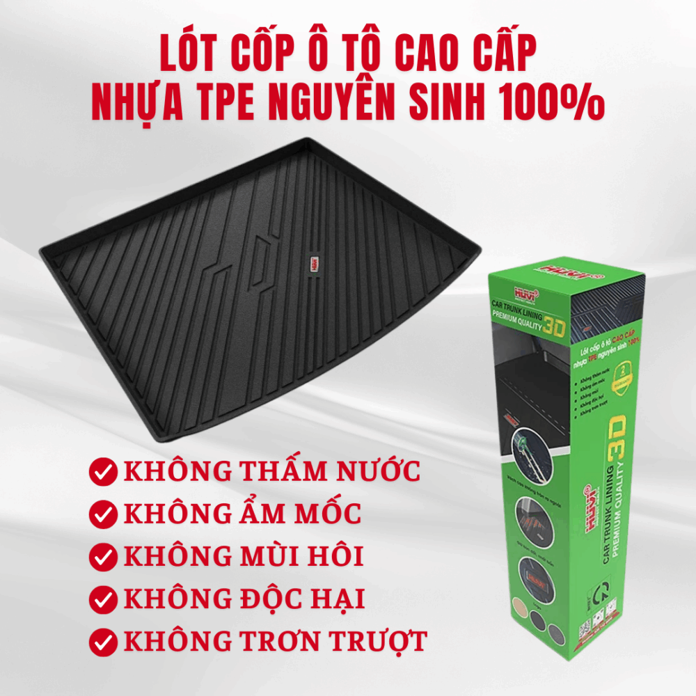 Thảm lót cốp ô tô HUVI cho xe Kia Seltos 3D năm 2020+ - Hình ảnh 4