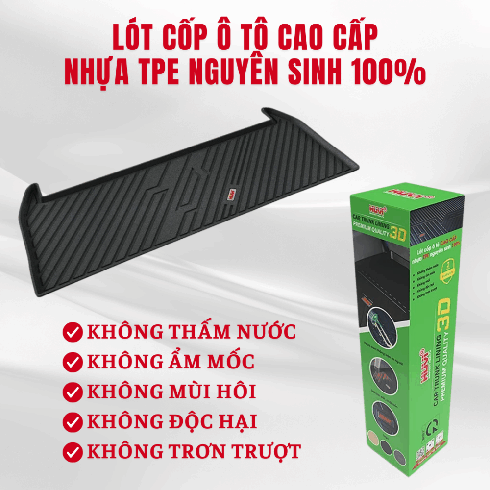 Thảm lót cốp ô tô HUVI cho xe Kia Carnival 3D (6-7 chỗ) năm 2020+ - Hình ảnh 4
