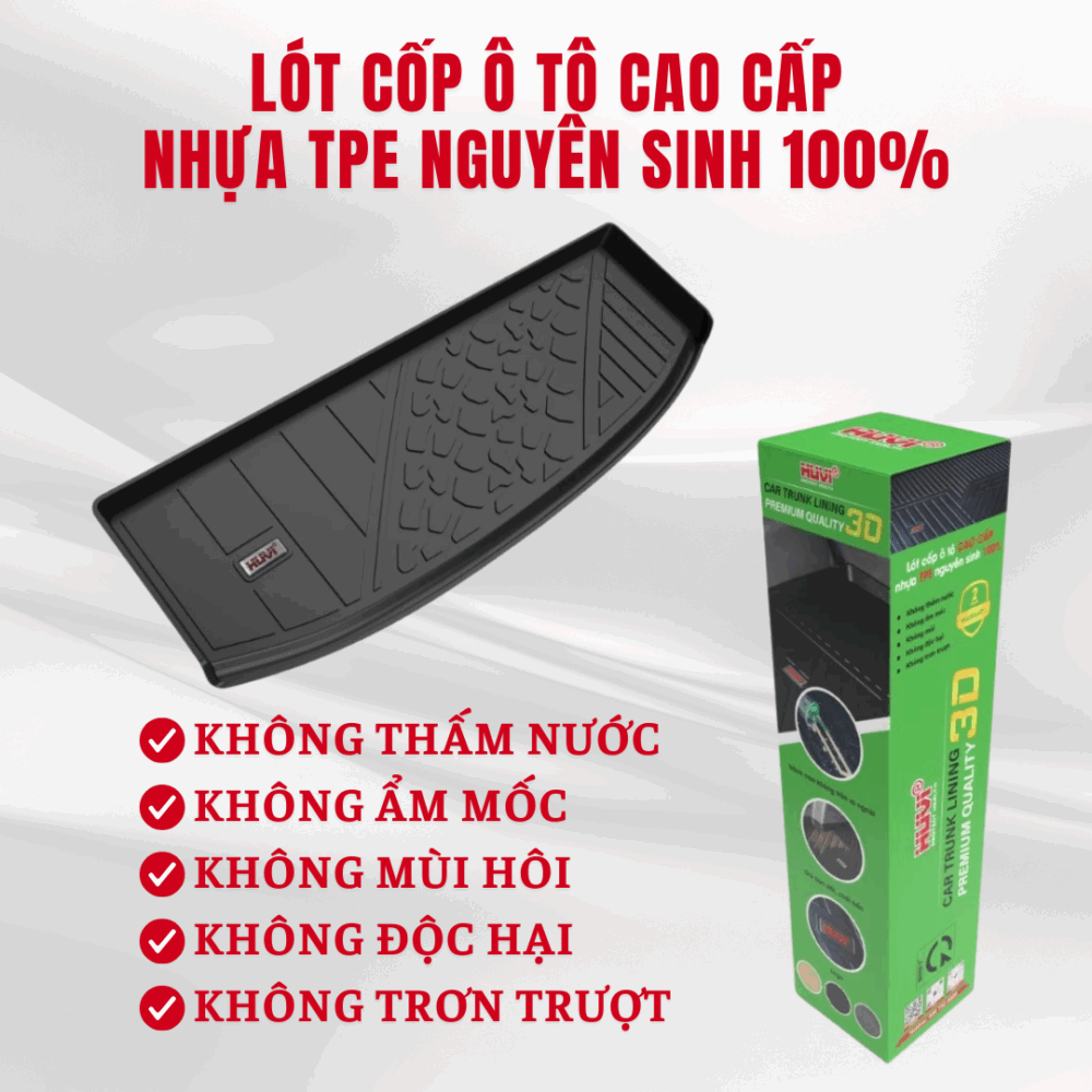 Thảm lót cốp ô tô HUVI cho xe Ford Everest 3D (7 chỗ) năm 2023+ - Hình ảnh 6