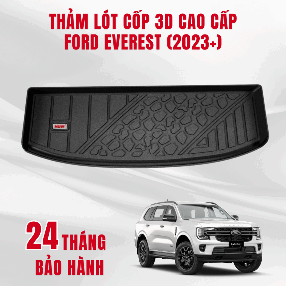 Thảm lót cốp ô tô HUVI cho xe Ford Everest 3D (7 chỗ) năm 2023+ - Hình ảnh 8